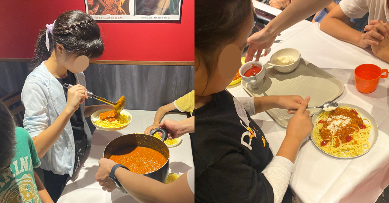 ソースづくり、盛り付け