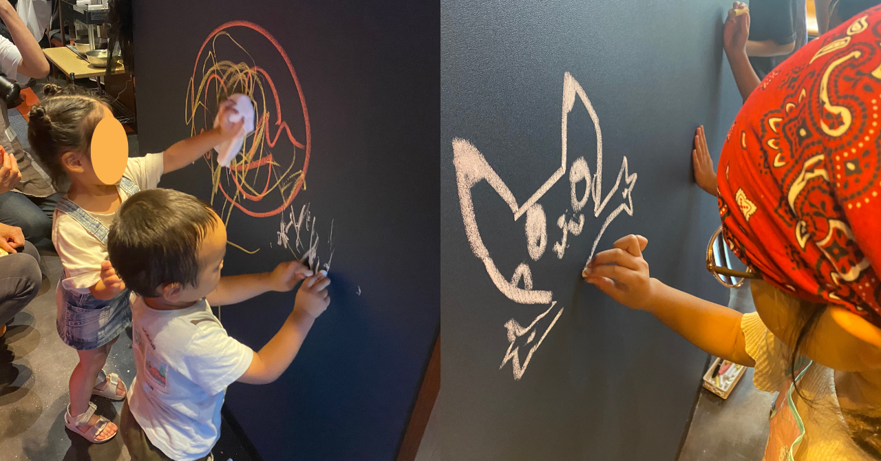 お絵描きの様子