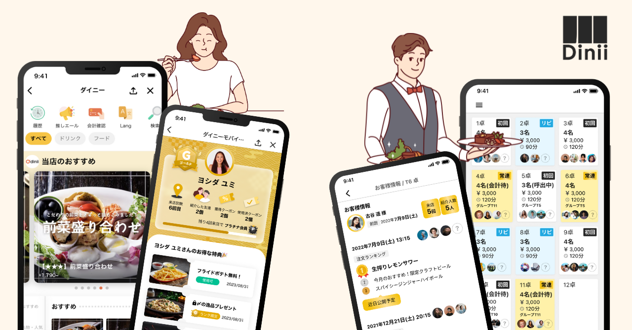 diniiで皆が喜ぶ飲食店の在り方を追求