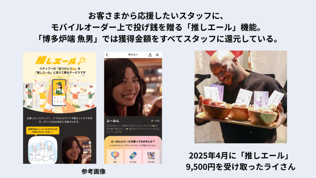 「推しエール」機能