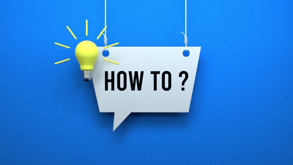 「やり方（How to）」や「活用法」をテーマにしたイメージ。